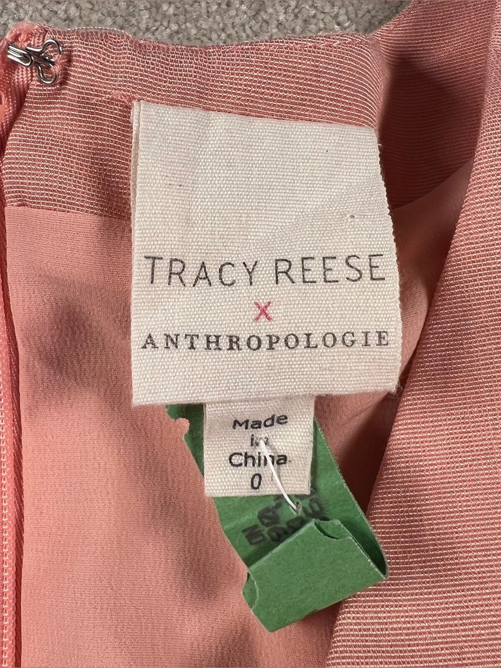 Tracy Reese Anthropologie Dress Painterly Pleated Midi Pink Striped women's 0 - Picture 4 of 8